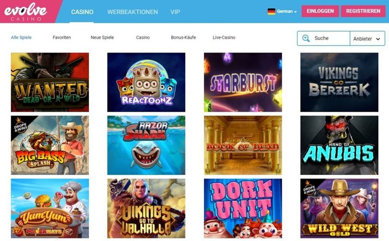 En savoir plus sur evolve casino review