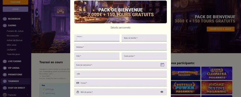 Connexion à Julius Casino en Ligne : Bonus et Inscription en France, julius casino connexion